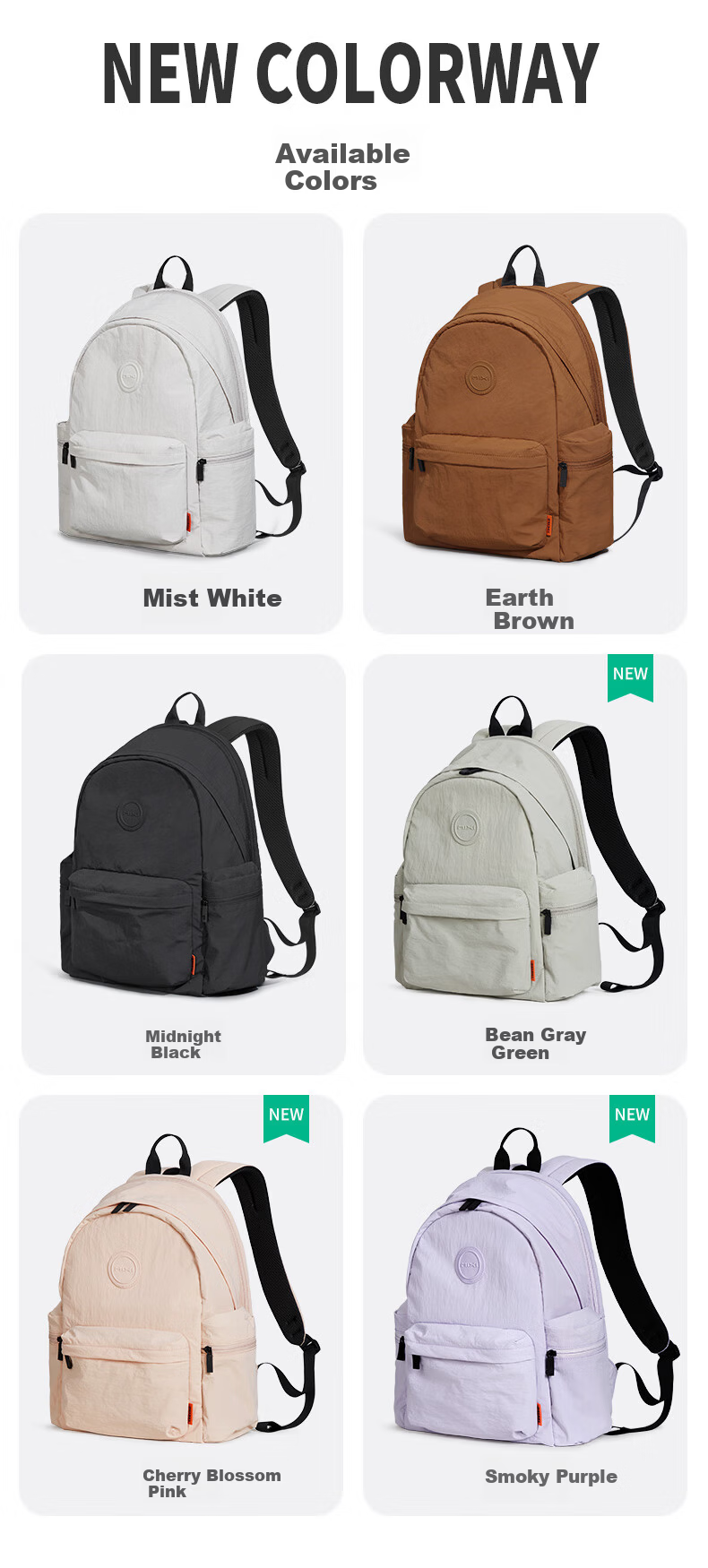Mixi Ultra-Lightweight 14-Inch Laptop Backpack Large Capacity Travel Bag for Men and Women Student School Bag 26