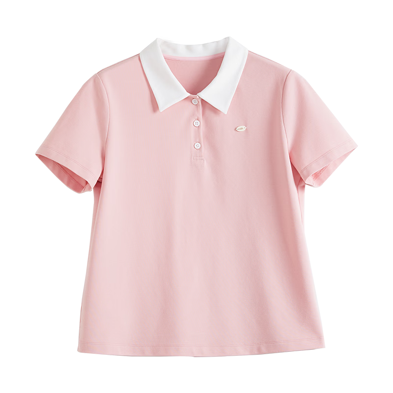 Sllsky Women's Polo T-Shirt Short Sleeve Summer 2026 New Slim Fit Colorblock Collar Shoulder Top