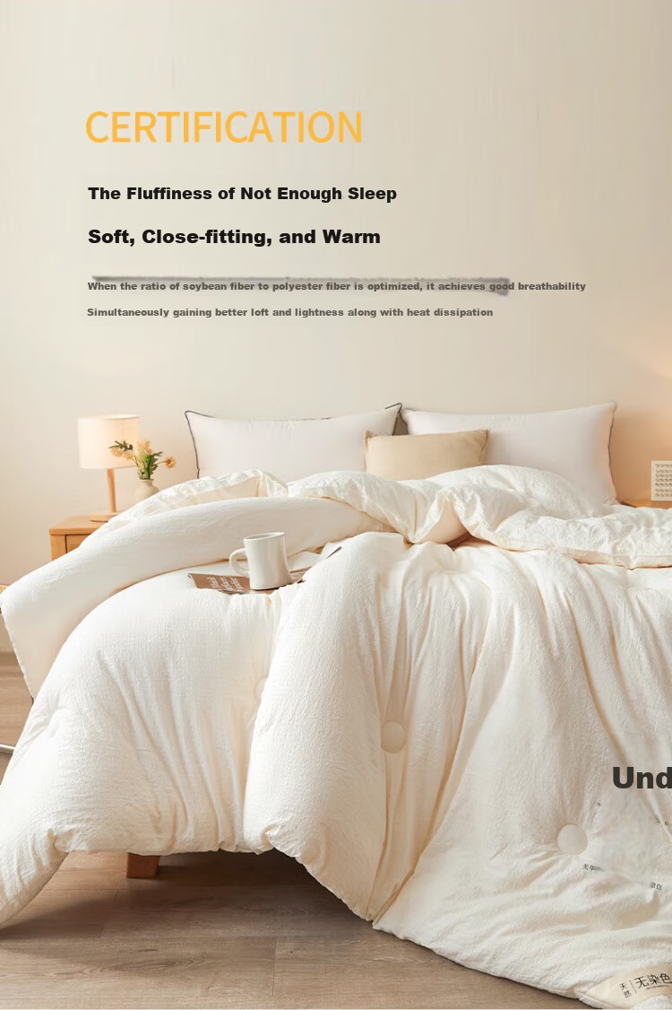 MUJI Class A Fabric Waffle 10% Soybean Quilt Four Seasons Autumn Winter Comforter Core Winter Cotton Quilt 200*230cm 6 Jin 14