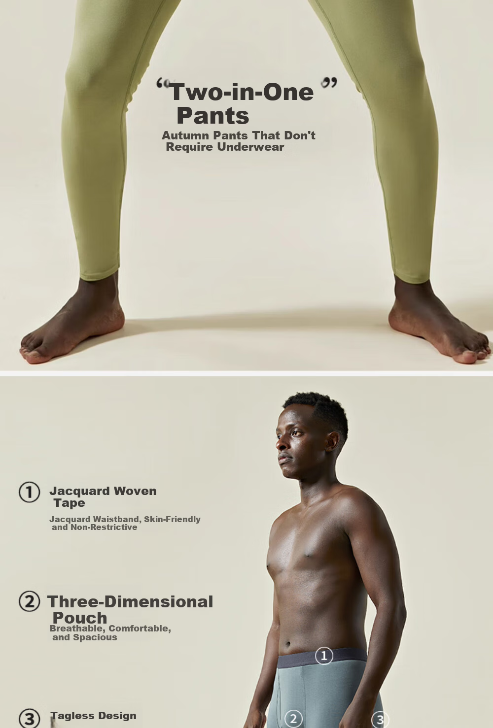 Freedom Series Men's Pure Cotton Antibacterial Thin Thermal Underwear Pants Youth Base Layer Warm Long Johns Plus Size 4