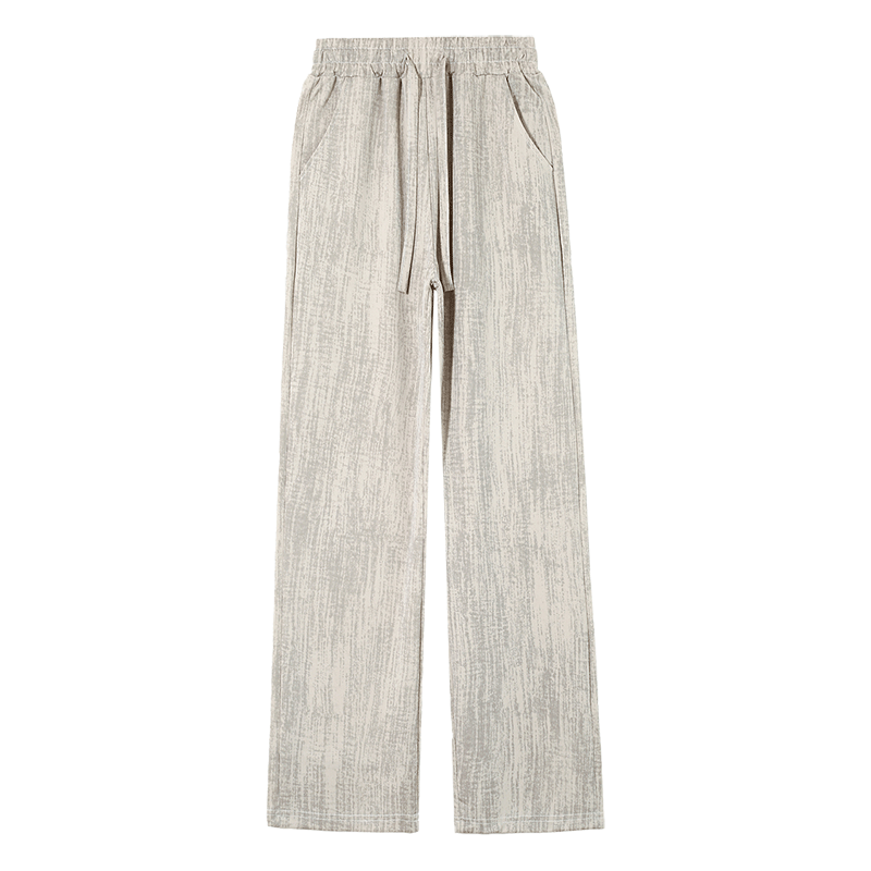 La Chapelle Women's High-Waist Straight-Leg Pants Summer Ice Silk Thin Cool Draped Slim Casual Trousers Black XL