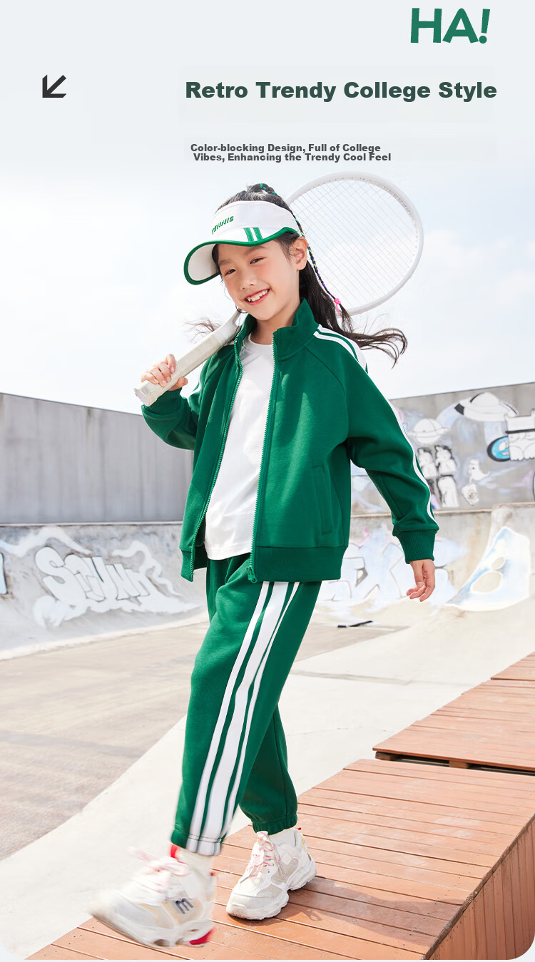 JEANSWEST Kids Sports Set 2025 Boys Spring Clothes Casual Two-Piece Girls Spring Autumn Jacket 5