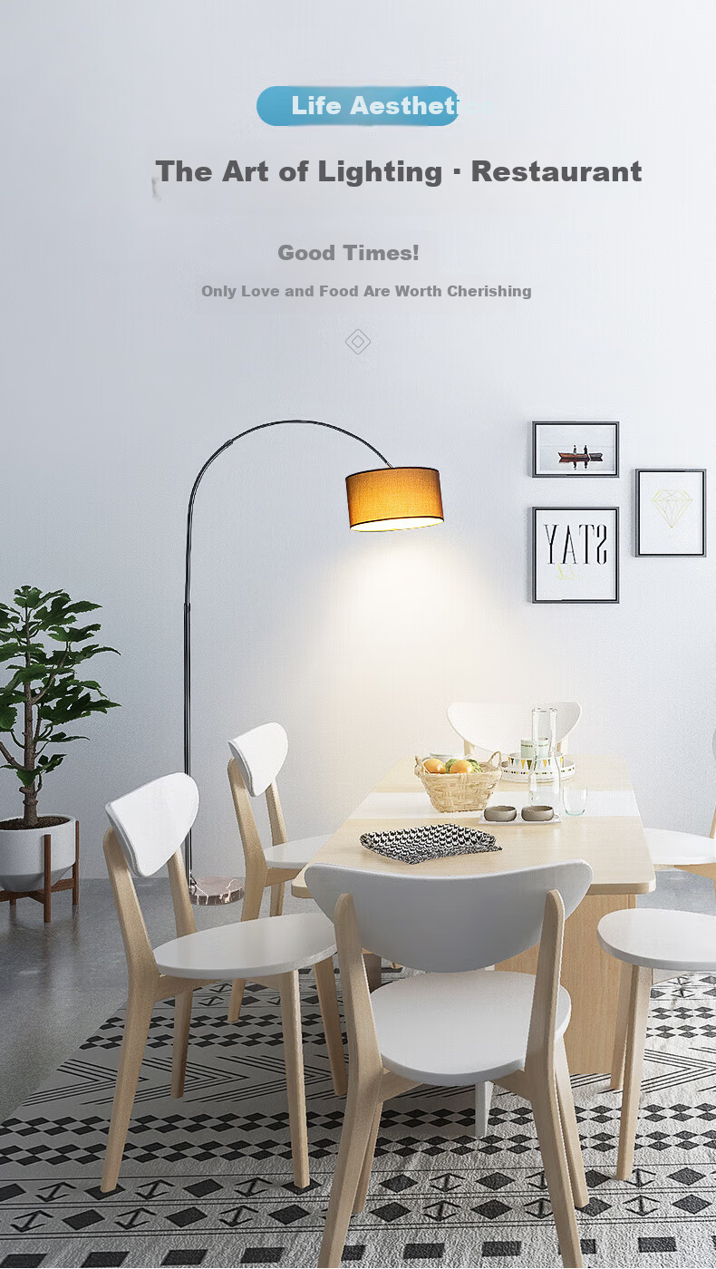 ONEFIRE Floor Lamp Living Room Fishing Lamp Standing Table Lamp Minimalist High-End Study Reading Lamp Retro Vintage Style 8
