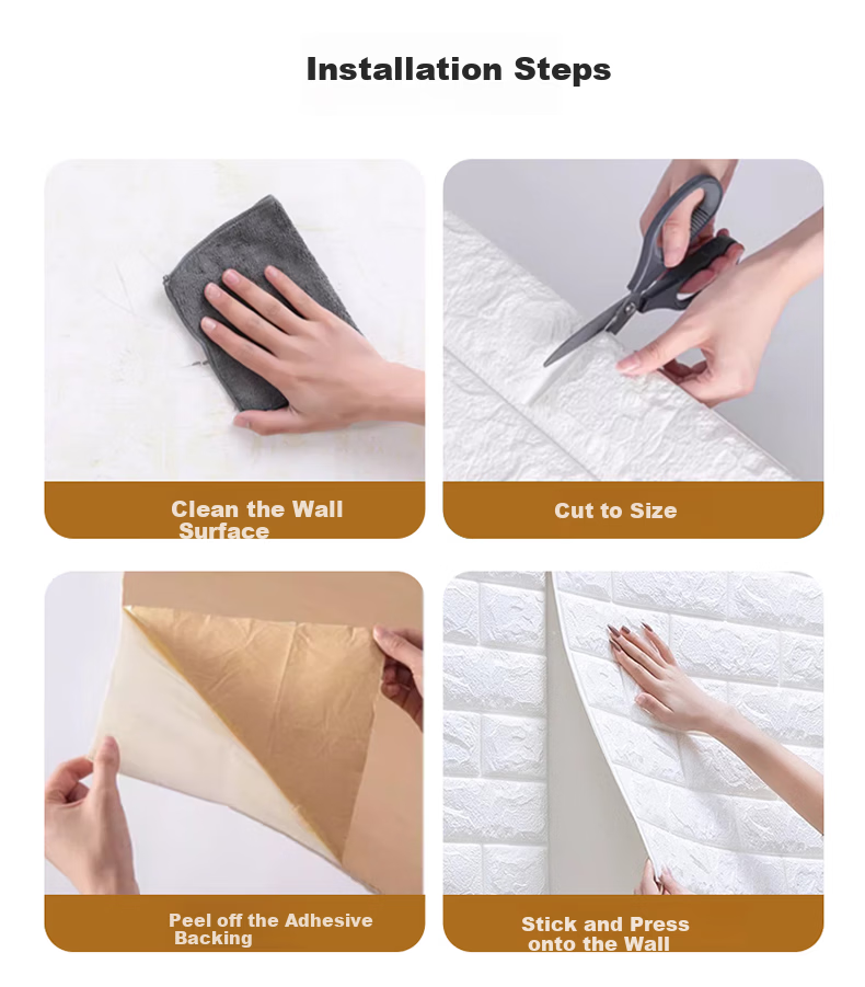 Cuttlefish Anti-Collision Wall Sticker Thickened 70x70cm 3-Pack Waterproof Tatami Soft Wall Panel for Bedside Wall Protection 10