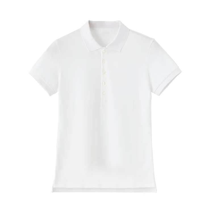 JD Jingzao Women's Polo Collar Short Sleeve T-Shirt 26 Summer New Basic Shirt Elegant High-End White M