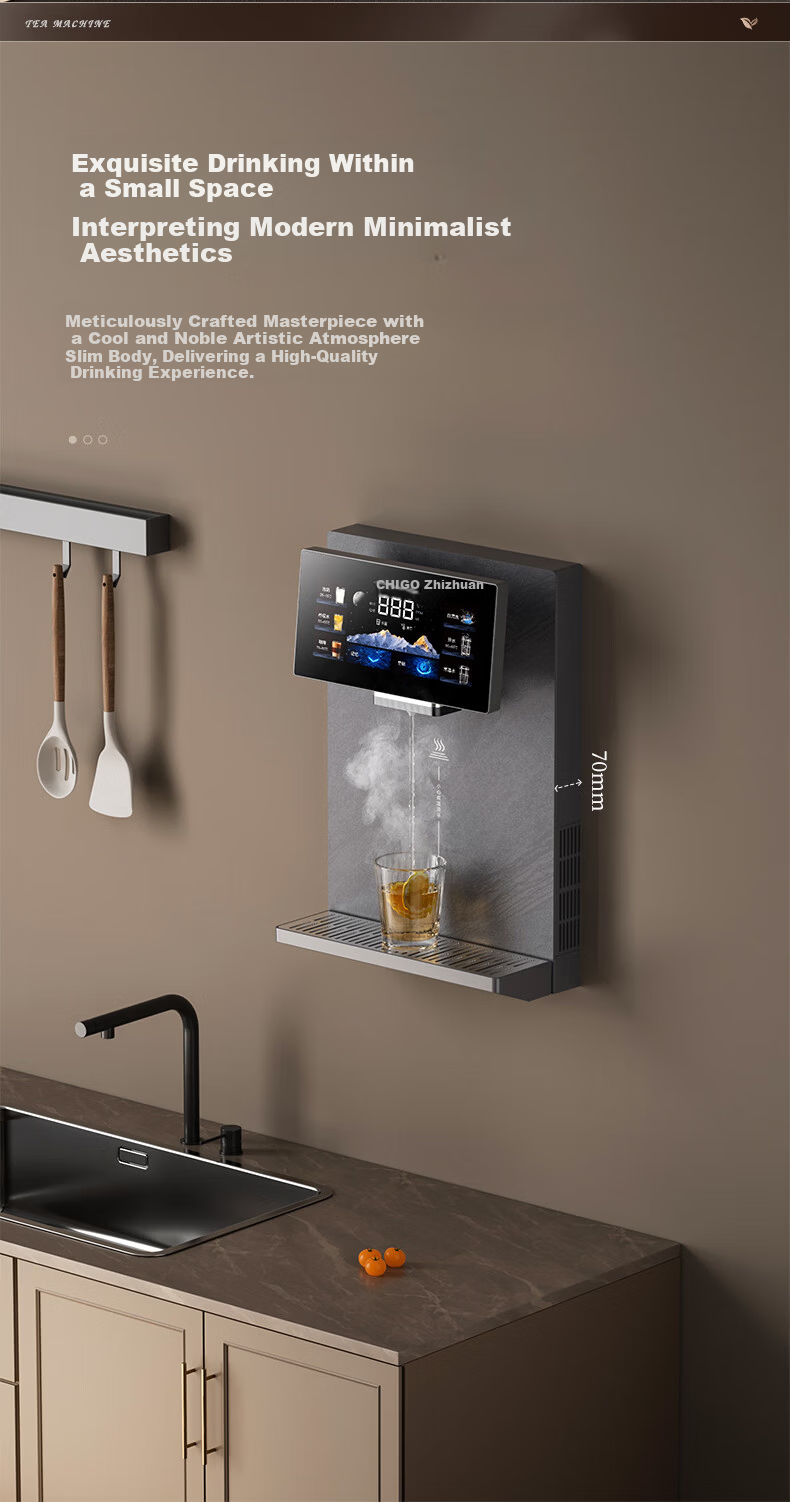 CHIGO Wall-Mounted Pipeline Water Dispenser with Self-Priming Barrel Water, Lingze Series, Direct Drinking Machine, Sideboard Water Dispenser ADZ23 14