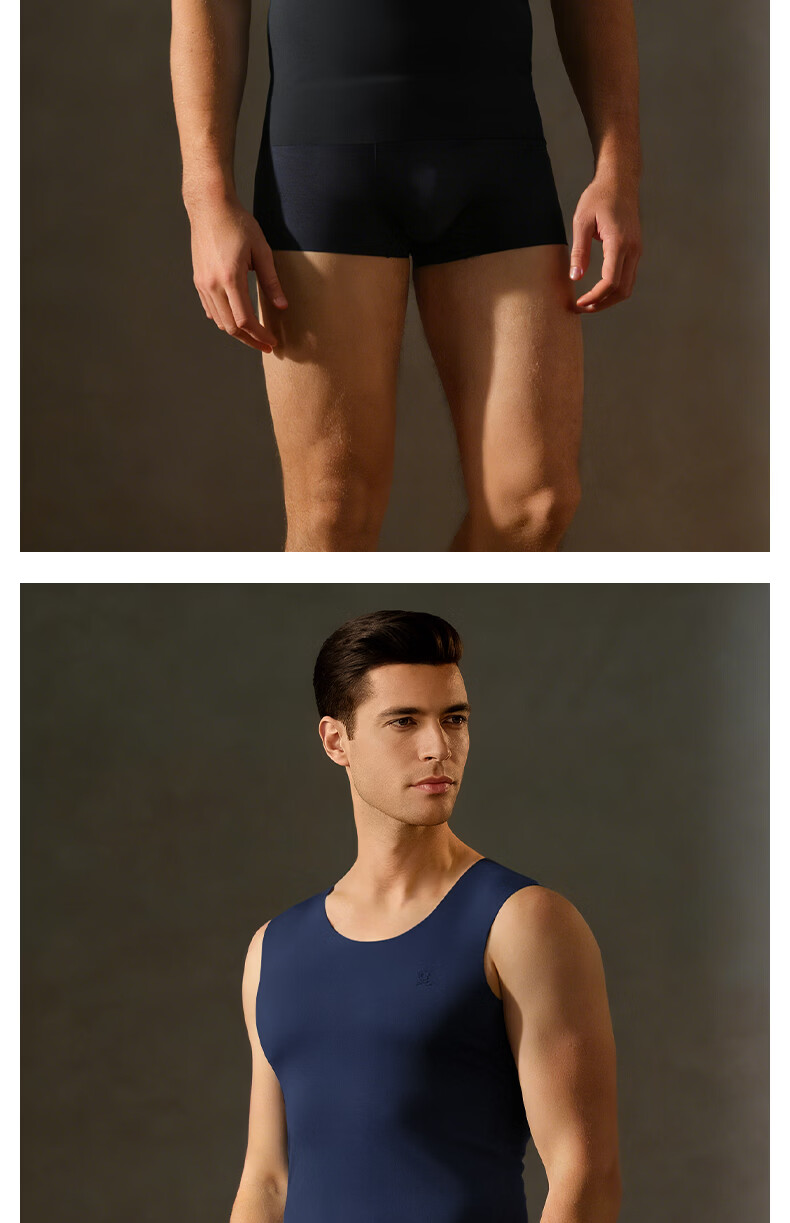 MONTAGUT 80s Modal Seamless Vest Men's Summer Thin Sports Fitness Ice Silk Cooling Tank Top 27