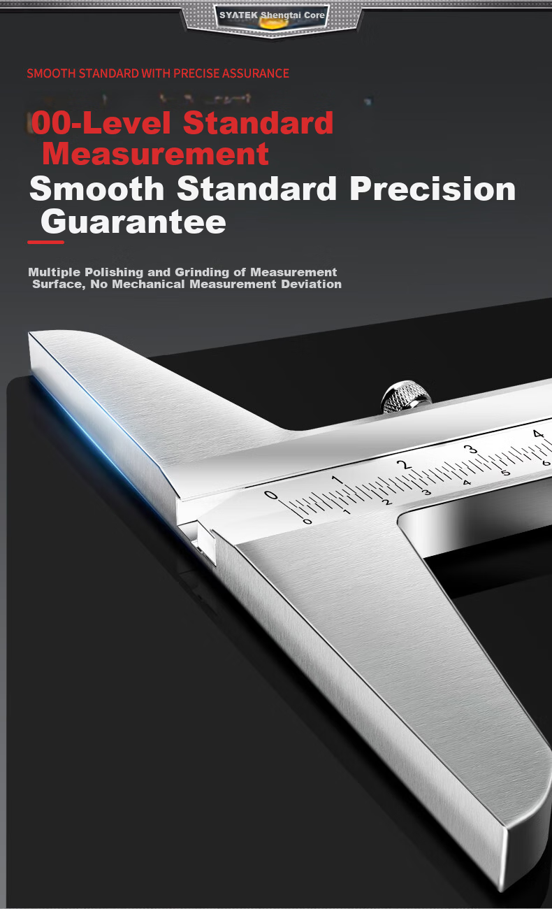 SYNTEK Integrated Depth Gauge High-Precision Industrial Vernier Height and Depth Caliper 150mm 3