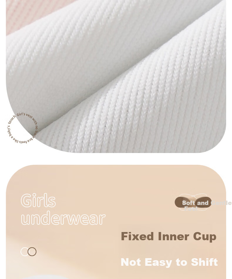Free Style Developmental Period Girls' Underwear Junior High School Student Puberty Bra Seamless Invisible Ultra-Thin Girls' Vest 5