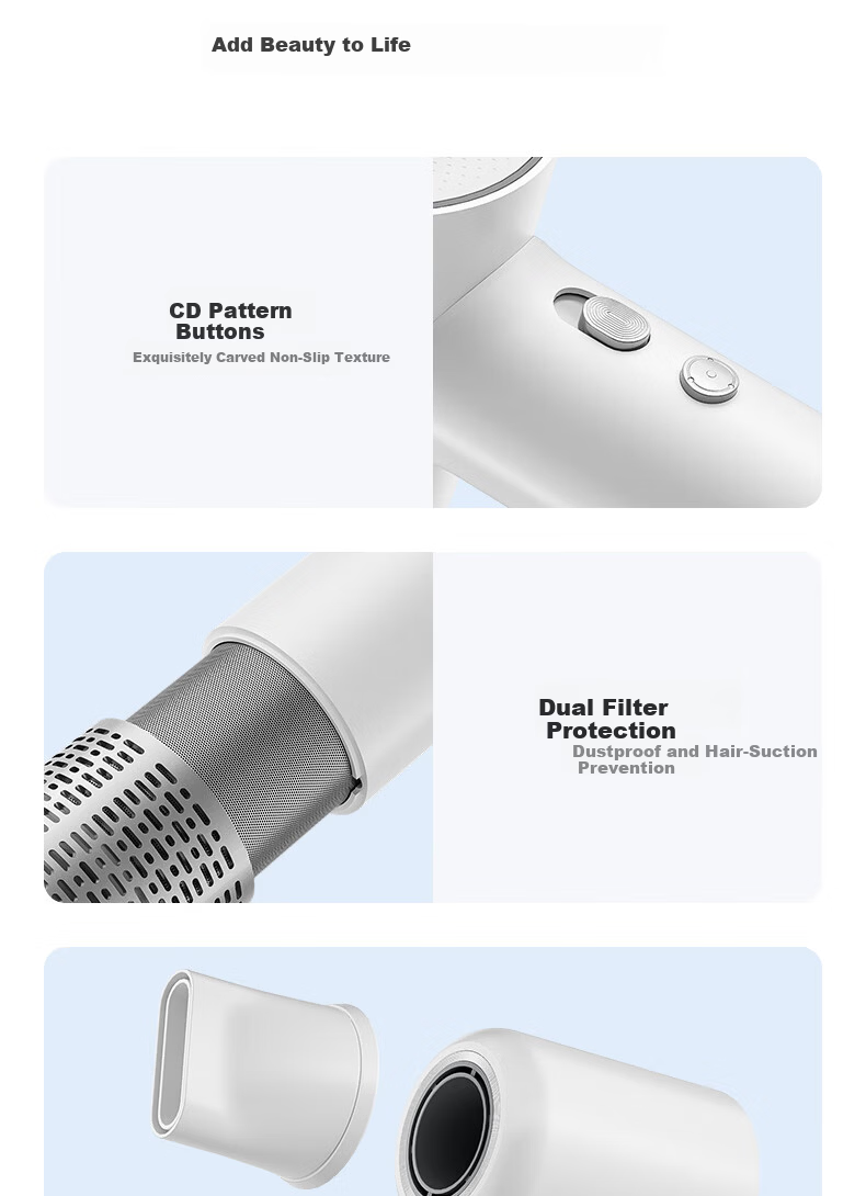 AUX 500W Low Power High-Speed Hair Dryer with Negative Ion Hair Care for Student Dormitory, Hollow Bladeless Design, Under 800W Low Power Hair Dryer for College Students 19