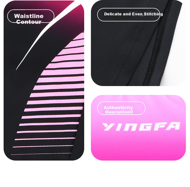 YINGFA Lycra Fabric Women's One-Piece Slim Fit Square Leg High-Grade Swimwear Comfortable Sports Chlorine-Resistant Quick-Dry Swimsuit 16