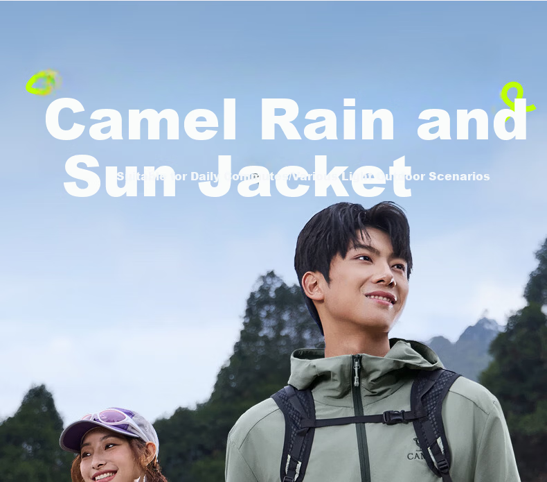 Camel Men's Spring Autumn Outdoor Sports Windproof Water-Repellent Softshell Jacket M16BA6V022 2
