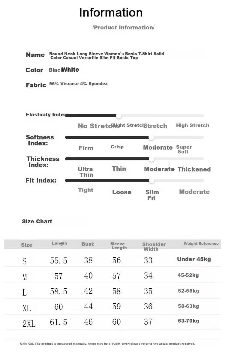 Woodpecker Women's Crew Neck Slim Fit Long Sleeve Solid Color Casual Basic Top Black M 2025 Spring Summer Thin Version 1