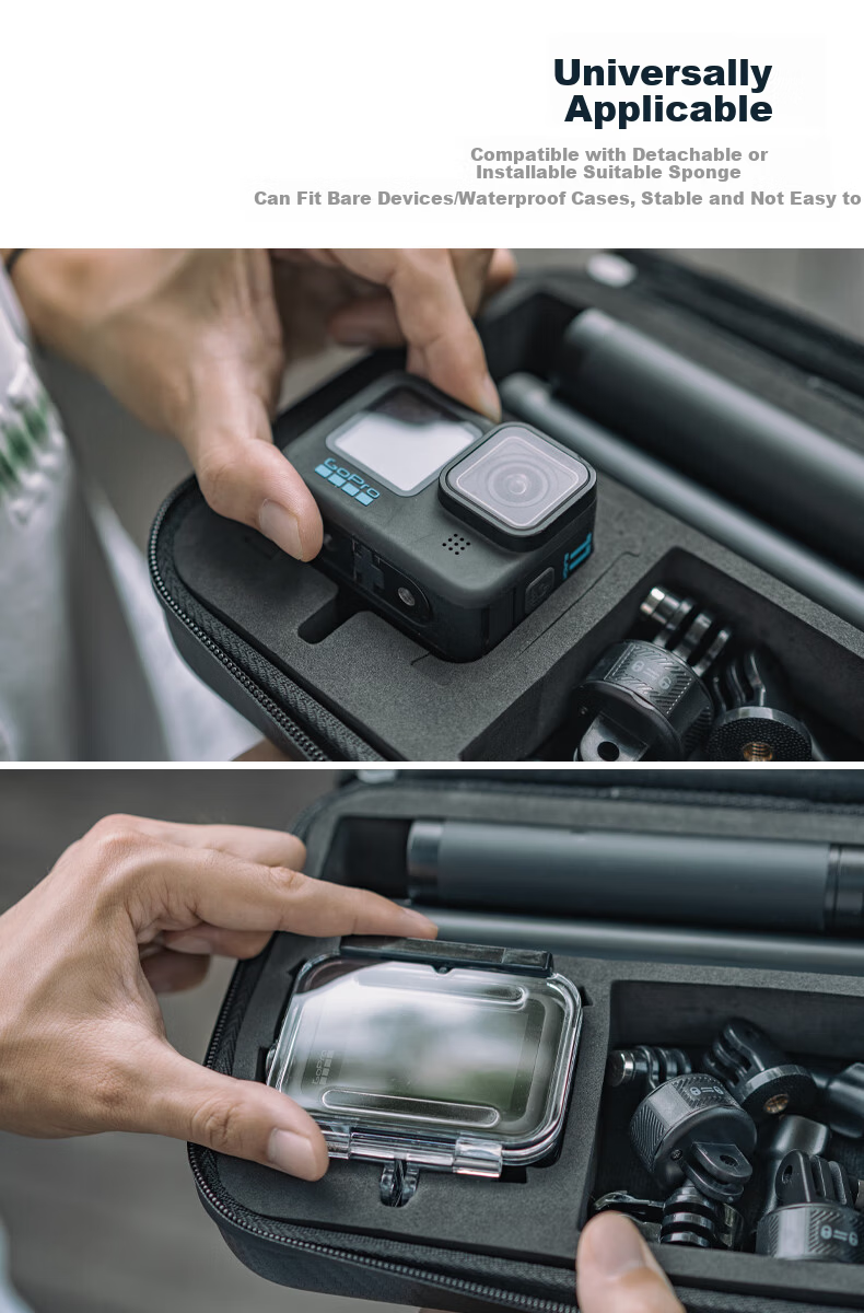 SUREWO Waterproof Storage Case for GoPro DJI Action Sports Camera, Shockproof Portable Travel Protective Box for Models 13 12 11 4