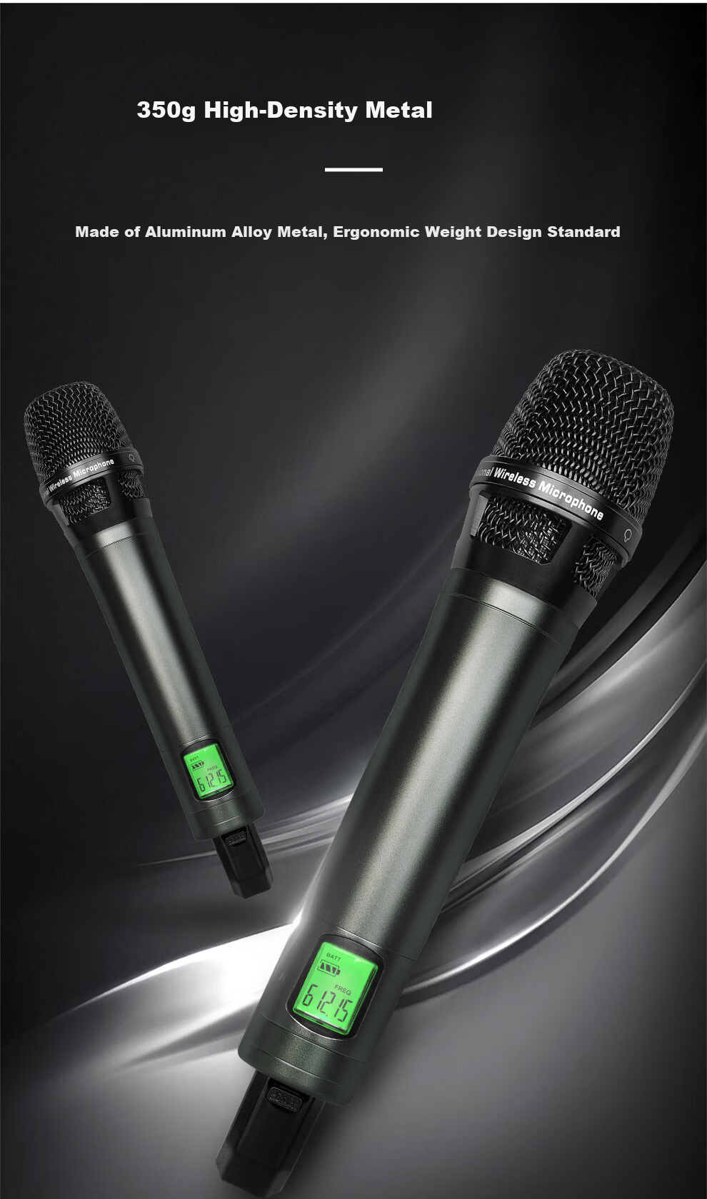 Depusheng DR688 Professional Wireless Microphone System One Transmitter Four Receivers UHF FM Microphone 100m Transmission 200 Channels Anti-Interference for Stage Performance Speech Live Streaming KT 10