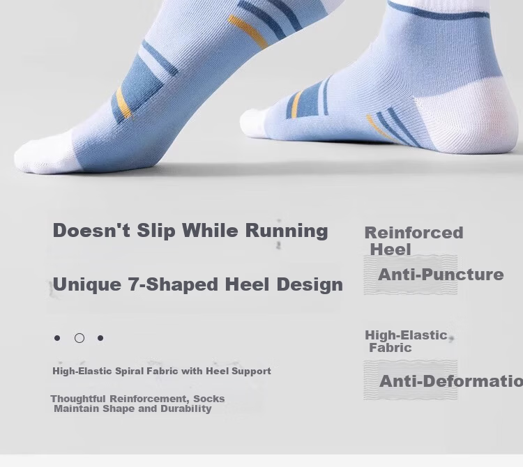 Yalu Men's Summer Mid-Calf Socks Simple Versatile Sports Socks Sweat-Absorbing Breathable Odor-Resistant Durable Trendy Casual Socks 12
