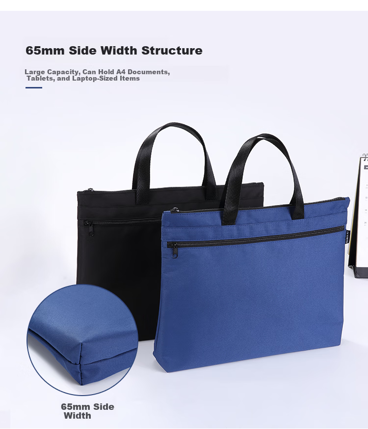 COMIX Thickened 3D Office Handbag/conference Bag/business Bag/document Bag/business Double Zipper Bag Large Capacity Laptop Briefcase Black Portable EA5002 4