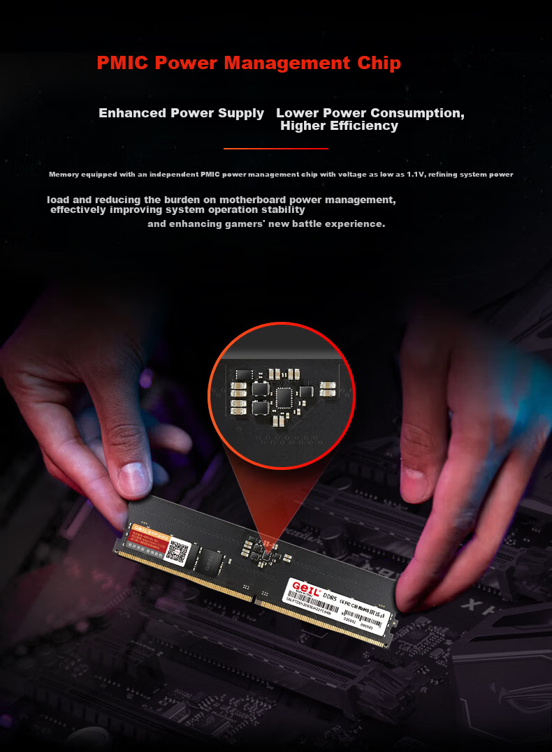 GEIL Jinbang 32GB DDR5-4800 Desktop RAM Millennium Series Low Voltage Brand Computer Expansion Memory Module 6