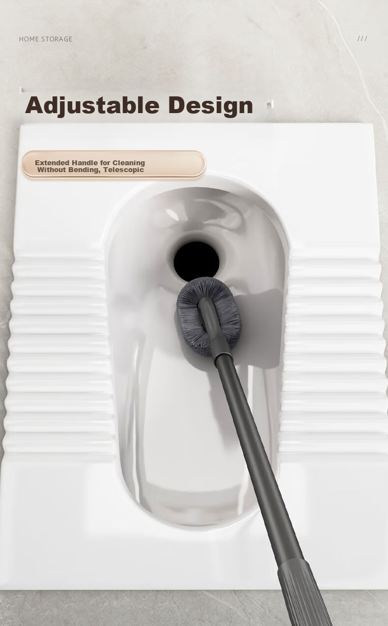 MUYA Toilet Brush Squat Pan Brush S-Shaped Short Wall-Mounted Bathroom Toilet Cleaner No Dead Angle Cleaning Tool 3