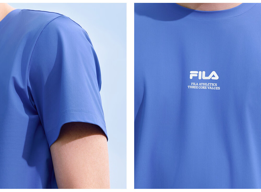 FILA Official Men's Knitted Short Sleeve Shirt 2026 Summer Fitness Sports Basic Moisture-Wicking Quick-Dry T-Shirt 34