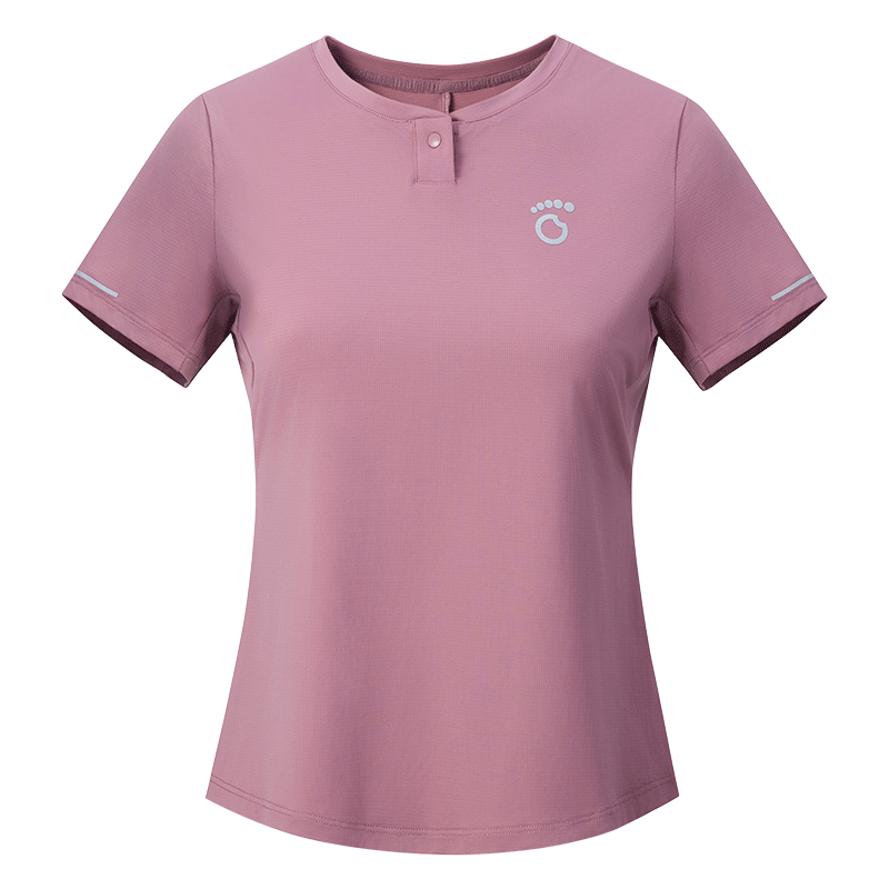Macondo 26 Spring Summer New Sports Running Henry Shirt Moisture-Wicking Quick-Dry Cooling Short Sleeve T-Shirt Clay Color Women S