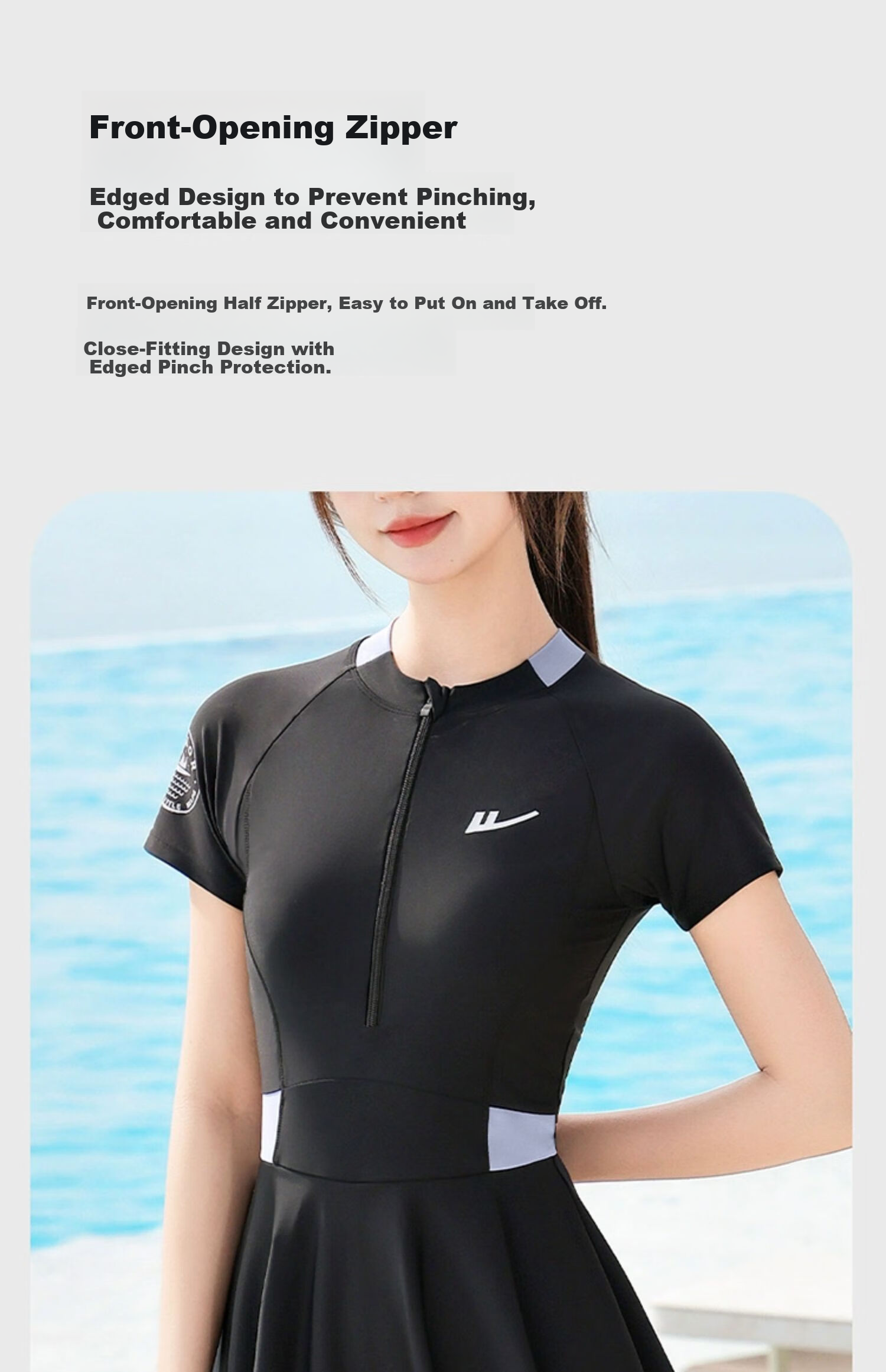 Huili Women's Swimsuit, Elegant High-End Swimwear, Slimming And Concealing, Suitable for Hot Springs And Swimming, 15175H1L, Black, XL 8