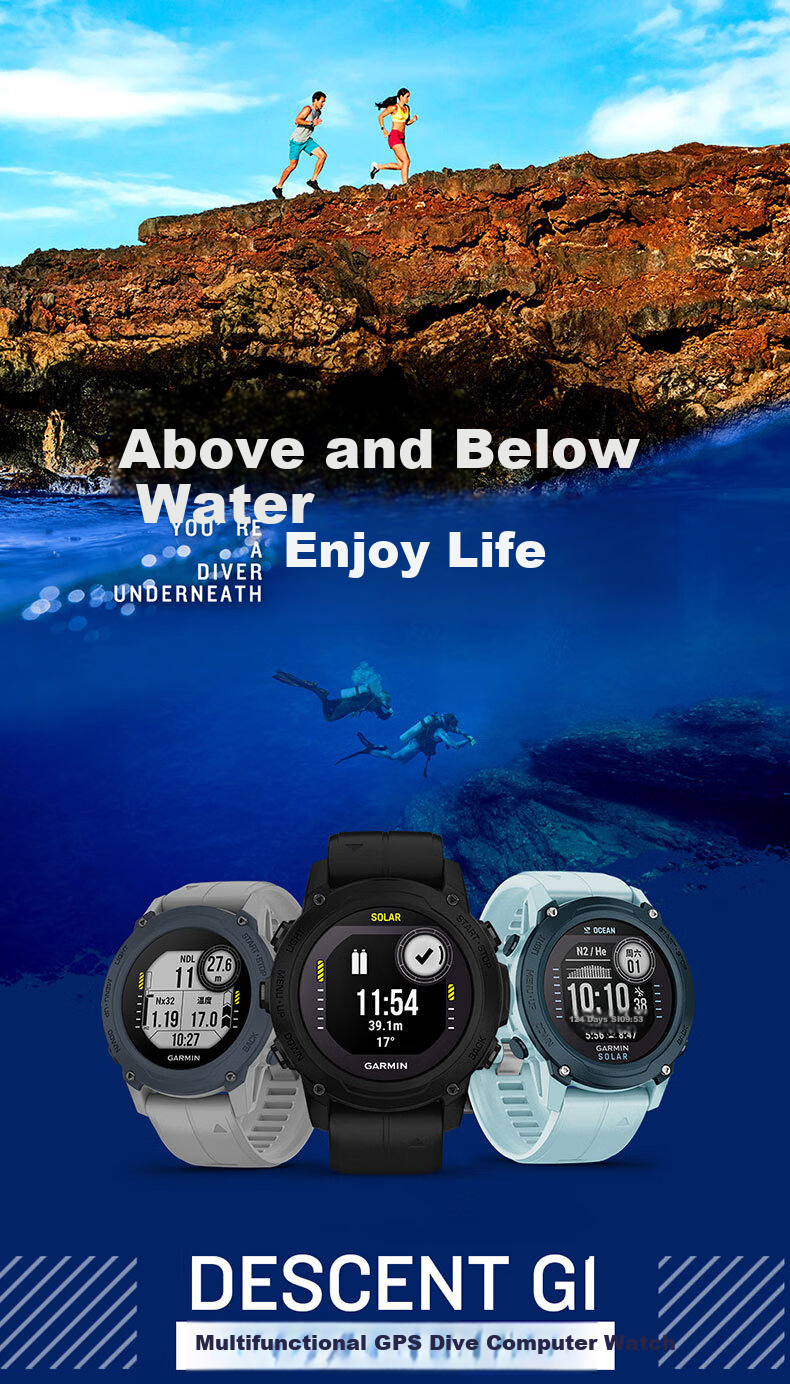 GARMIN Descent MK3i Diving Sports Watch, 200-Meter Water Resistance, Optical Heart Rate, GPS Multifunctional Wristwatch, 43mm Antique Bronze Color 1