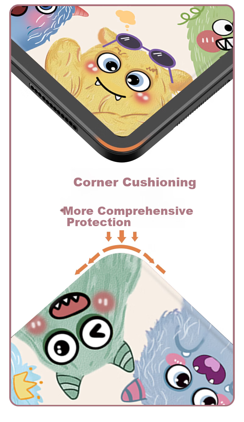 Jiangming Compatible Honor Tablet GT2 Pro/MagicPad 3 Case 2025 Model 12.5-inch Full Coverage Lightweight Shockproof Cute Cartoon Creative Leather Cover 3