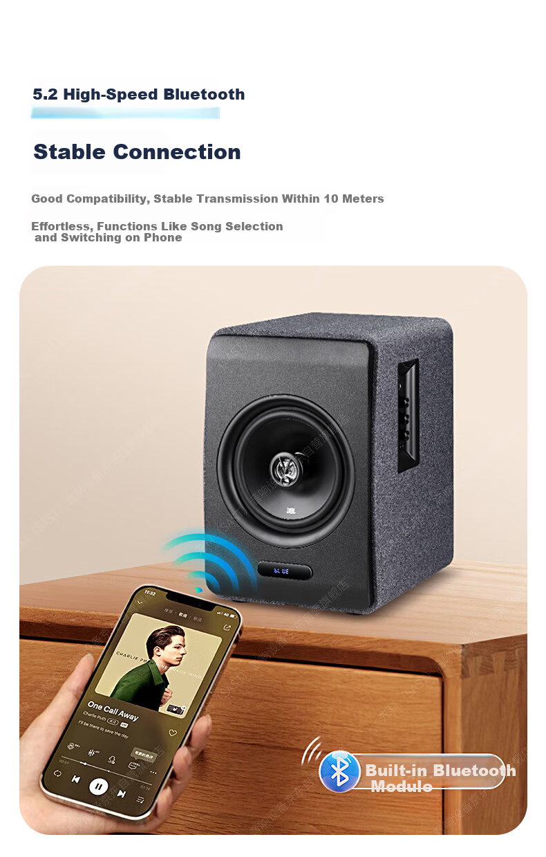 SAST Home Theater HIFI Bluetooth Speaker System for Living Room, Computer Desktop Audio, Audiophile-Grade 2.0 Subwoofer Set with Professional Microphones N26 6