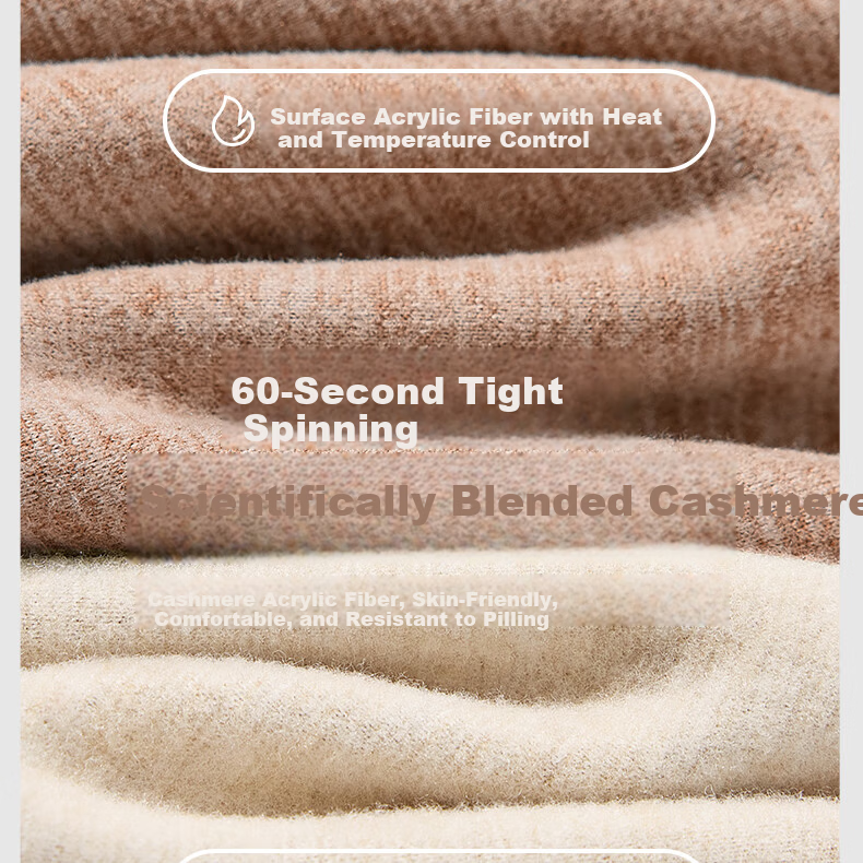 MiiOW Middle-aged and Elderly Women's Thermal Underwear Set, Mid-neck Winter Fleece-lined Thin Autumn Top and Bottom, German Velvet Base Layer, Gift for Mom 15