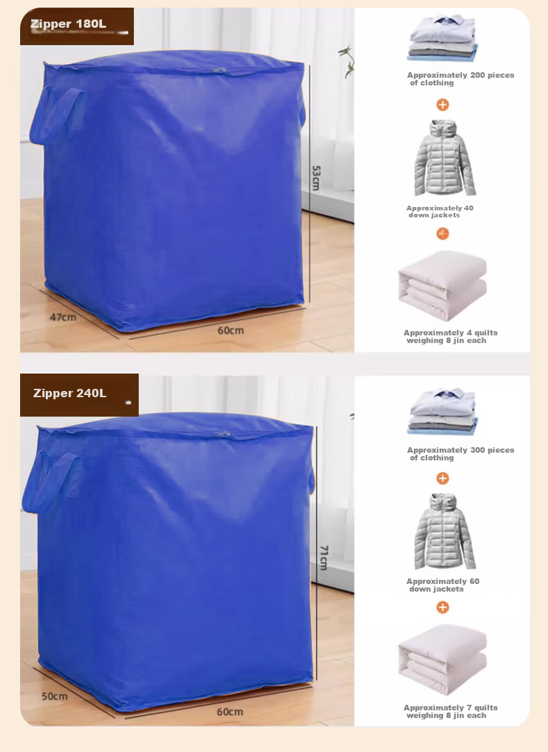 40,000km Large Capacity Moving Packing Bag Storage Organizer Box Woven Snake Skin Luggage Courier Organizer 9