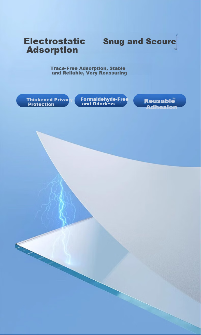 Modouyu Frosted Glass Privacy Film, 0.9*2m Window Anti-Peeping Film, Bathroom Sticker, Shower Room Toilet Light-Transmitting But Not See-Through 4