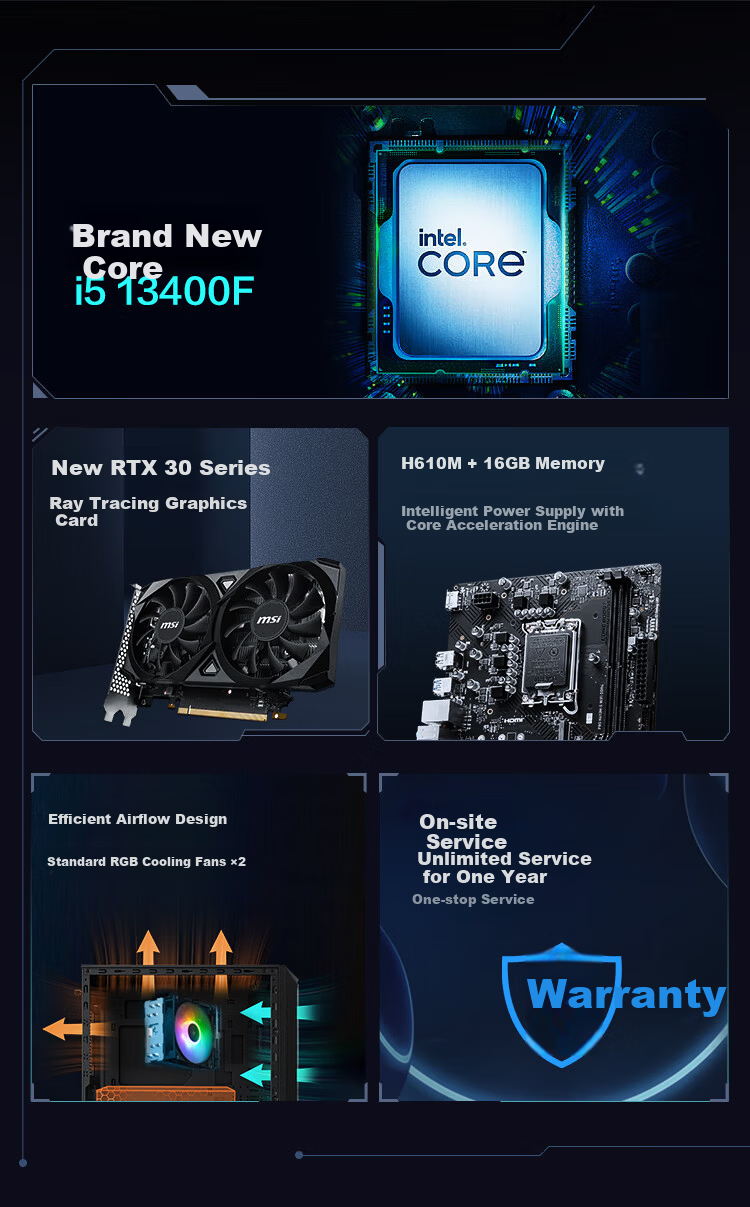 MSI Dark Knight MAG Ultra5 245K/RTX 5060 Ti 8GB/16GB/1TB Subsidized Gaming Designer Desktop PC 2