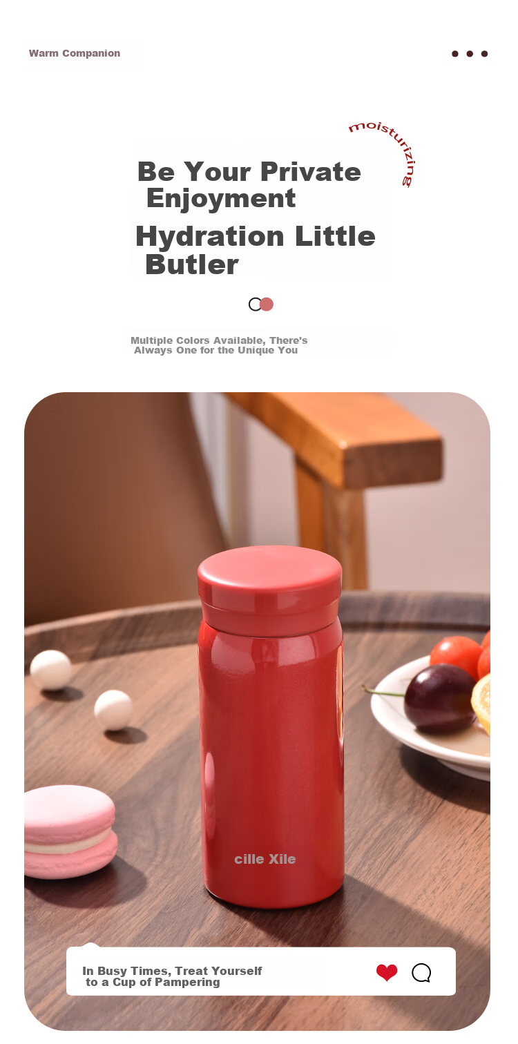Cille Insulated Mug, Hot And Cold Cup, 316 Stainless Steel Mini Pocket Cup, Stylish Portable Water Bottle for Students And Childre 10