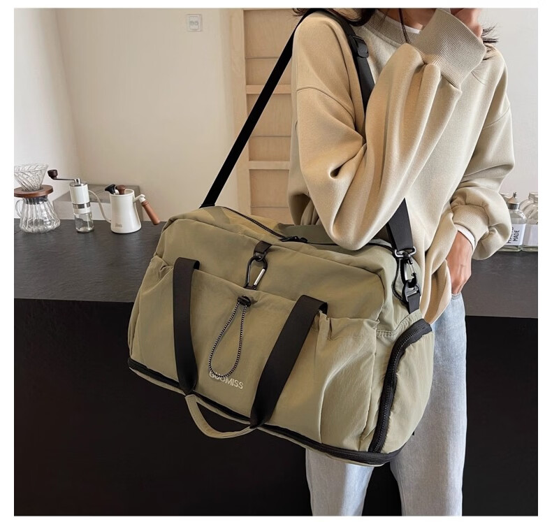 40,000 KM Travel Bag Large Capacity Expandable Luggage Sleeve Maternity Gym Handheld Crossbody Bag for Men and Women 12