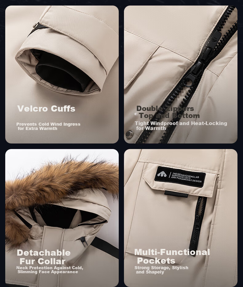 Meilicheng Men's and Women's Couple's 2025 Winter Outdoor Warm Workwear Extreme Cold Goose Down Jacket 188 11
