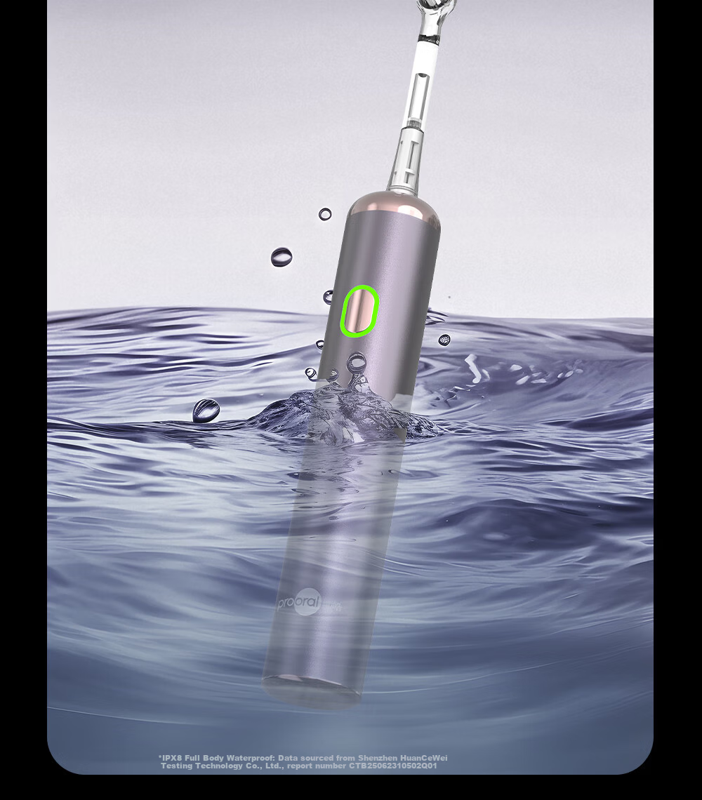 Prooral Sonic Vibration Electric Toothbrush for Adults Rechargeable Couples Gift LS-1 Silver Birthday Present 15