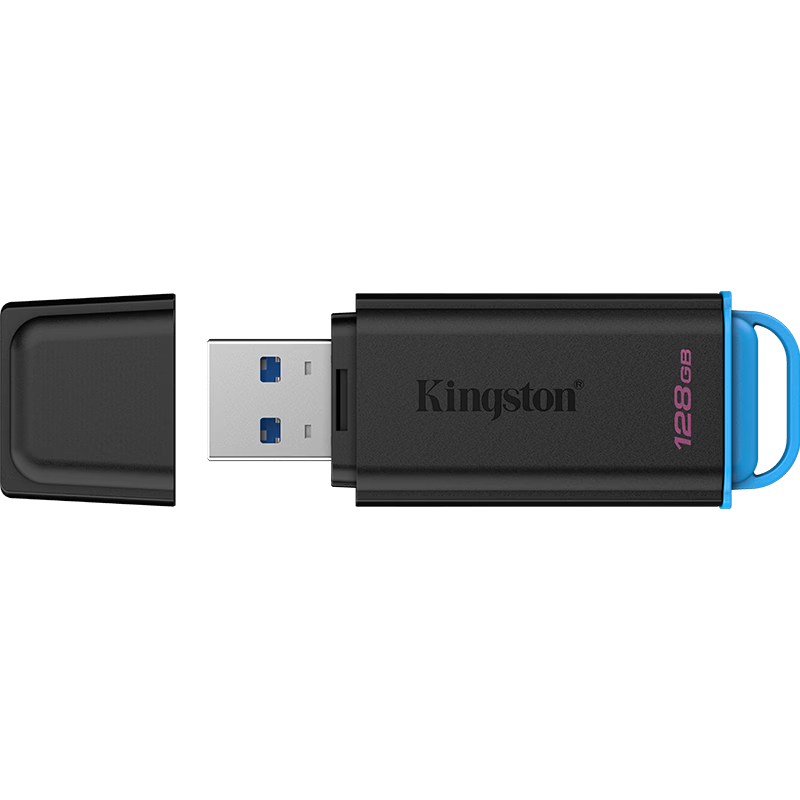Kingston 128GB USB 3.2 Gen 1 Flash Drive DTXG2 High Capacity Multi-Color Keychain Lightweight Portable USB Drive for Study Office Bidding Computer Car Use