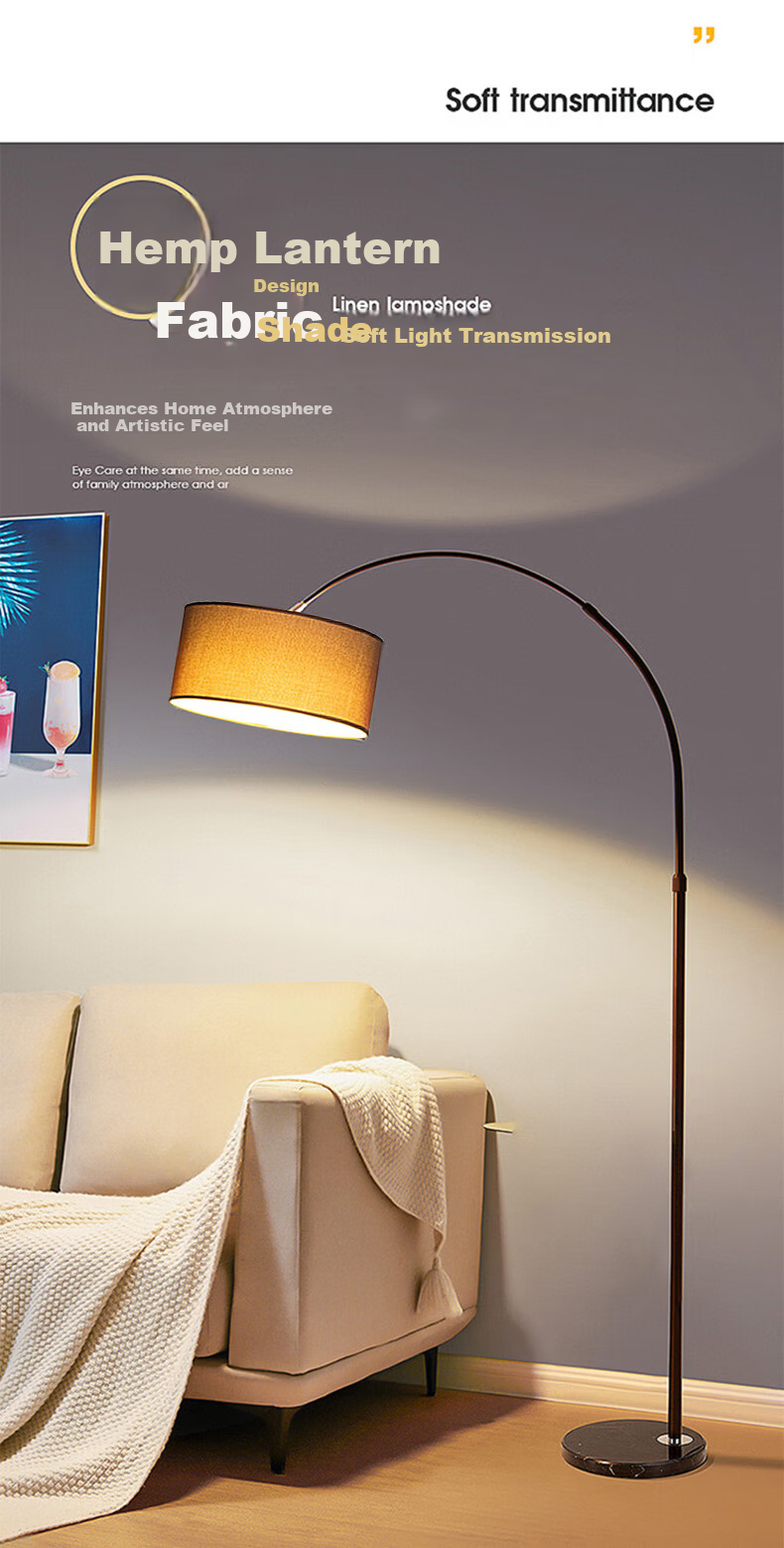 ONEFIRE Floor Lamp Living Room Fishing Lamp Standing Table Lamp Minimalist High-End Study Reading Lamp Retro Vintage Style 3