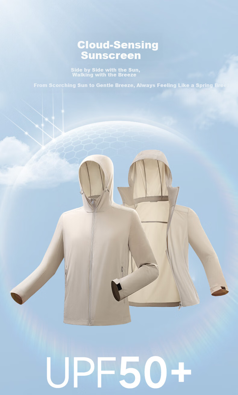 Goldlion [Cloud Wing Jacket] 25 Spring Summer Men's Sun Protection UV Resistant Hooded Lightweight Jacket Apricot 2XL 4