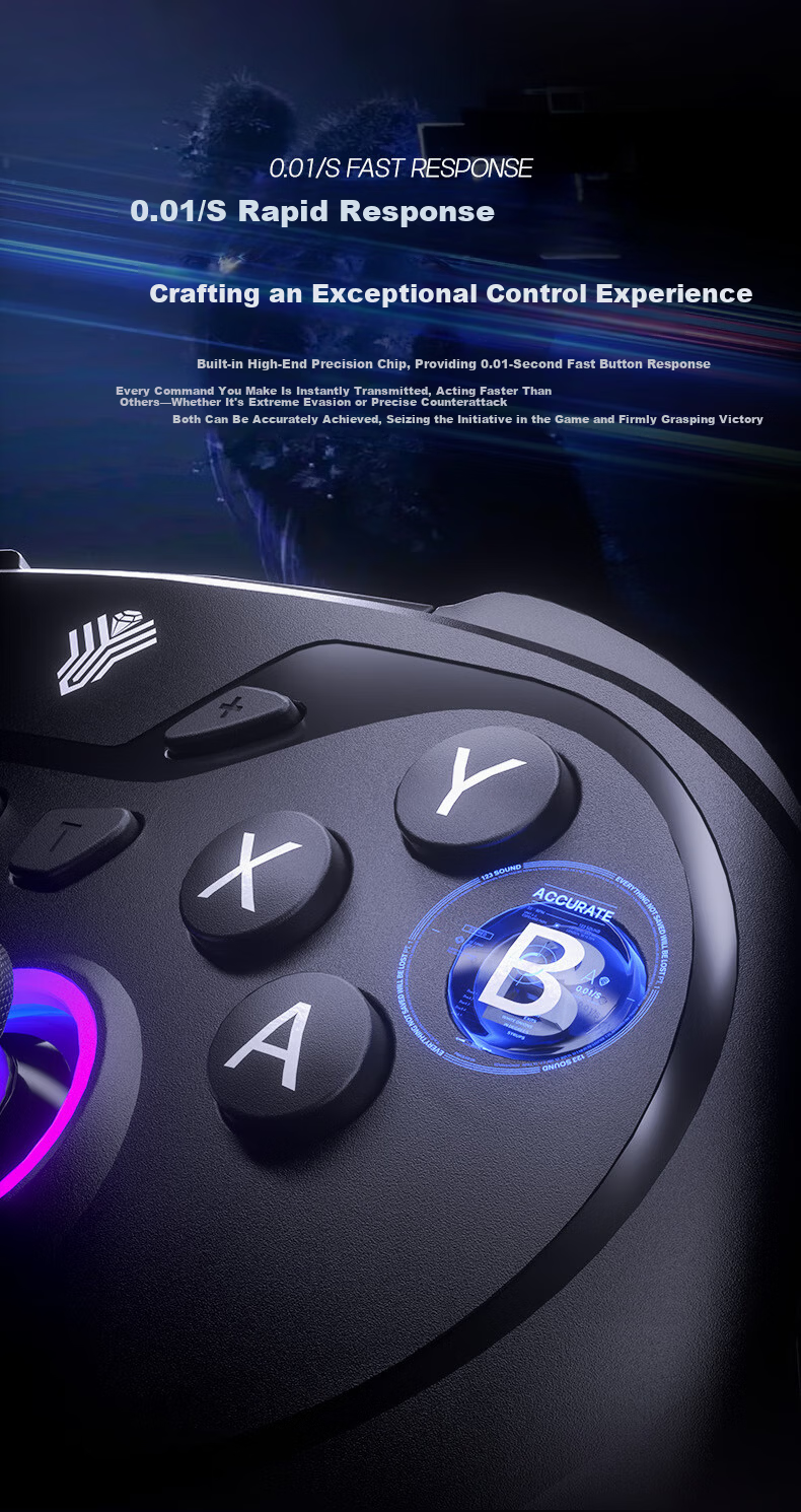 Yuyou Chasing Wind 2 Wireless Game Controller for Switch 2 PC TV Mobile Bluetooth Android Apple Steam Xbox NS Dual Shadow Wonderland Monster Hunter: Wilderness 12