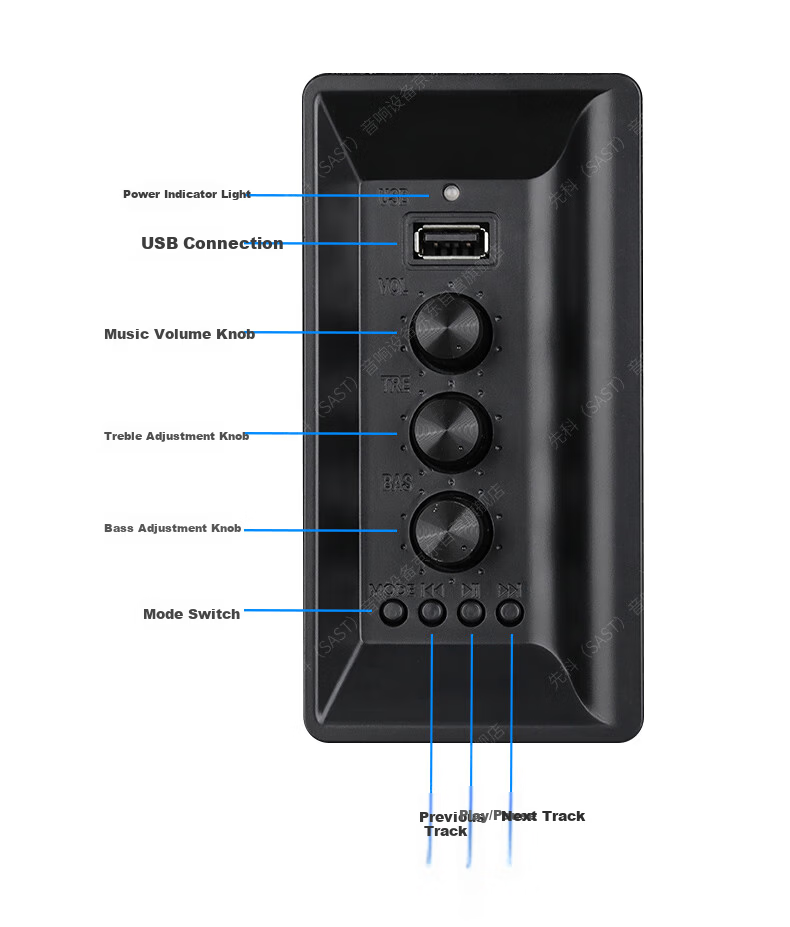 SAST Home Theater HIFI Bluetooth Speaker System for Living Room, Computer Desktop Audio, Audiophile-Grade 2.0 Subwoofer Set with Professional Microphones N26 12