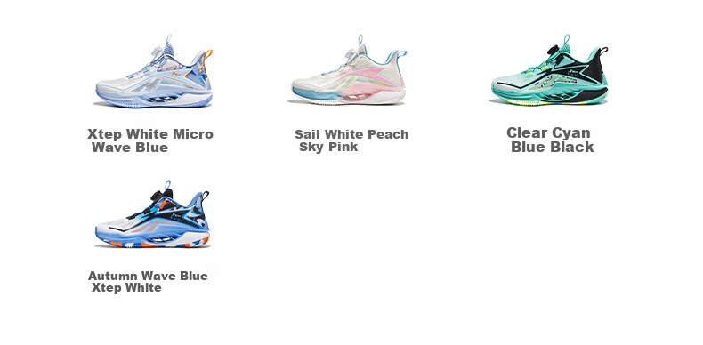 XTEP Children's Shoes, Boys' Big Kids Mesh Breathable Rotating Buckle Basketball Shoes, Sail White/peach Pink, Size 37 17