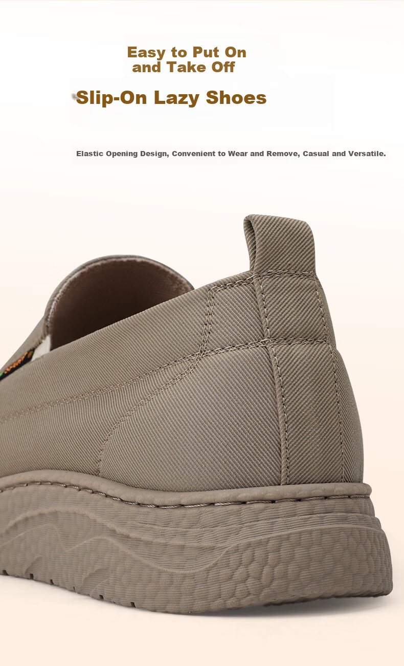 BUSHEYUAN Casual Men's Breathable Soft Sole Comfortable Dad Shoes Old Beijing Cloth Shoes Men 511-0254 Black Size 40 10