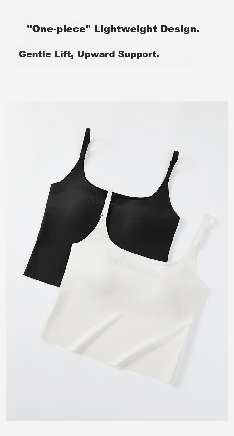 JOAE Women's Slim Fit Small Camisole with Built-in Padded Bra, Sleeveless Sexy Backless Innerwear Top 7