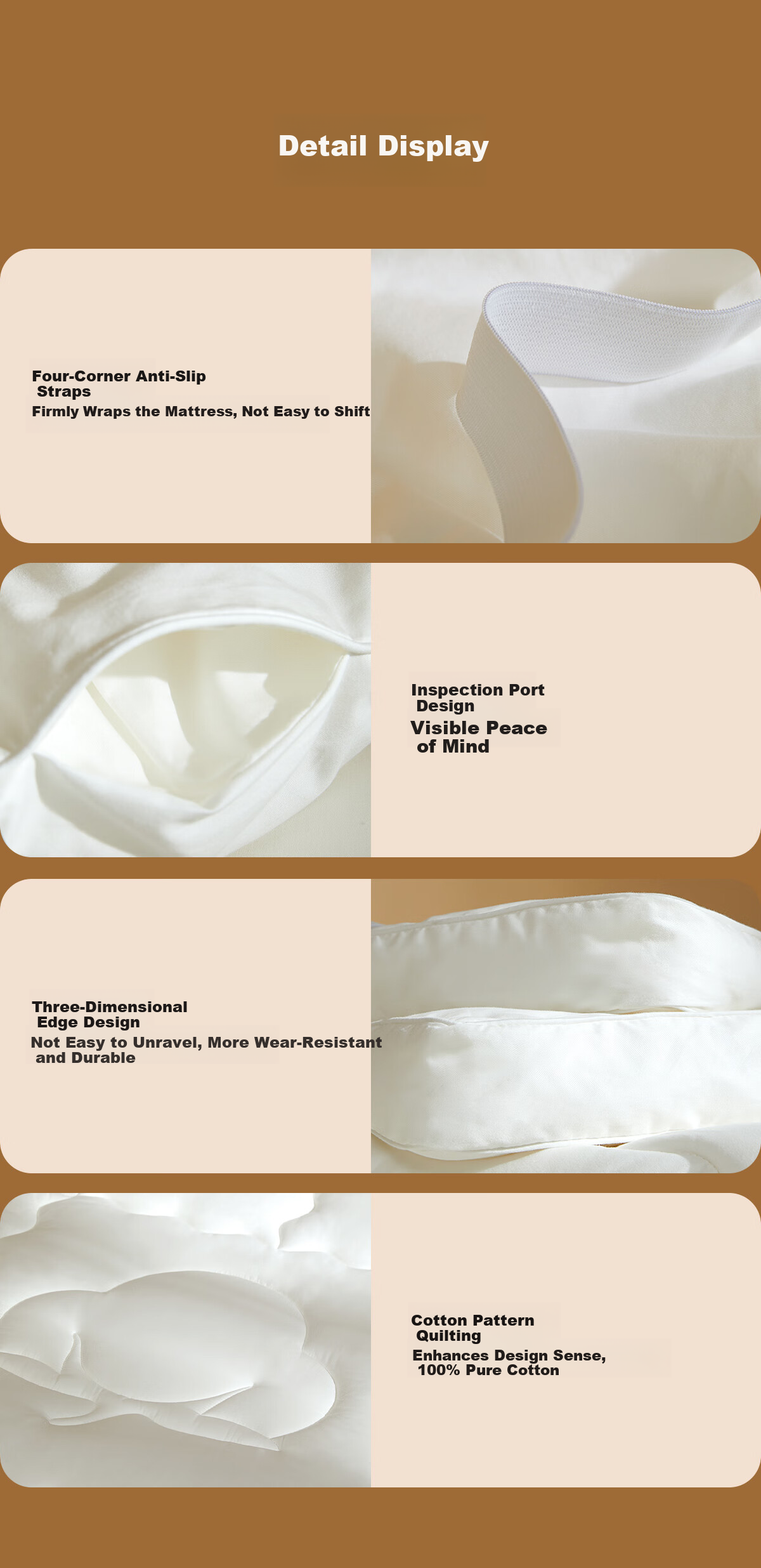 MIDO HOUSE Mingdu Pure Cotton Mattress Protector Tatami Mattress Pad for Student Dormitory, Thickened Version, 150*200cm 20