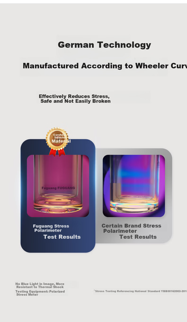 Fuguang Double-Layer Glass Tea Cup Large Capacity Tea Water Separation High Borosilicate Glass Cup Men's Gift Box 390ml 7