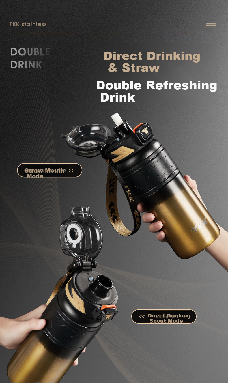 TKK Insulated Large Capacity Car Travel Mug for Men 316 Stainless Steel Tea Separation Cup for Middle and High School Students 6