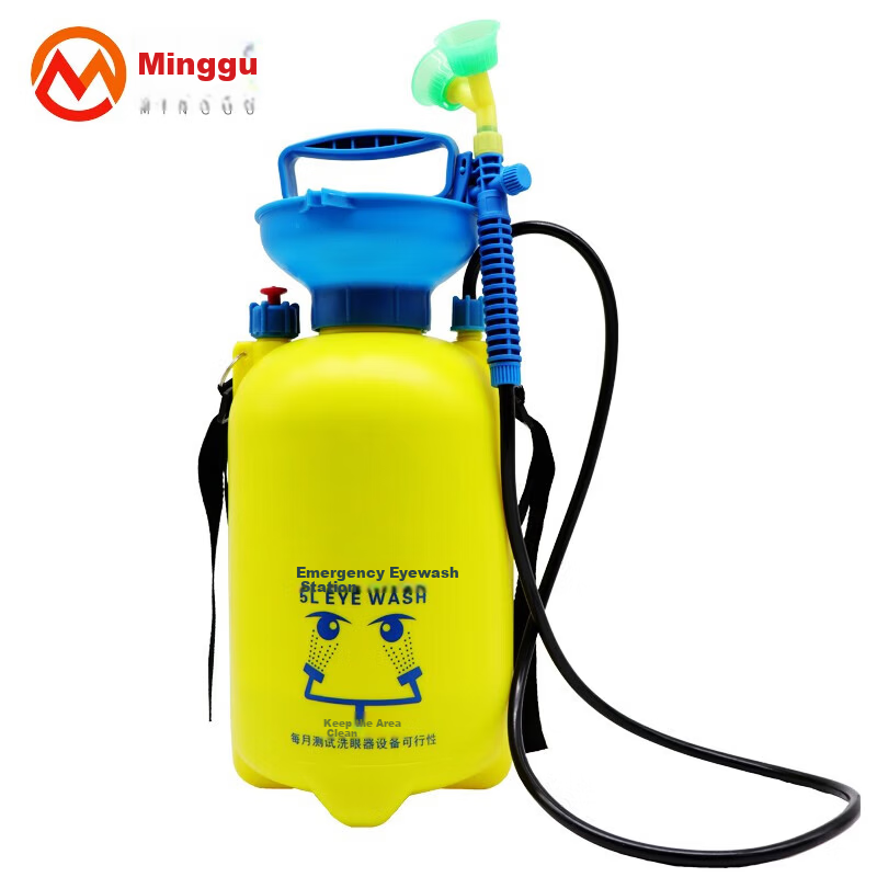 Minggu Portable Dual-Outlet Eyewash Station 5L Emergency Mobile Desktop Laboratory Industrial CW5Z1339