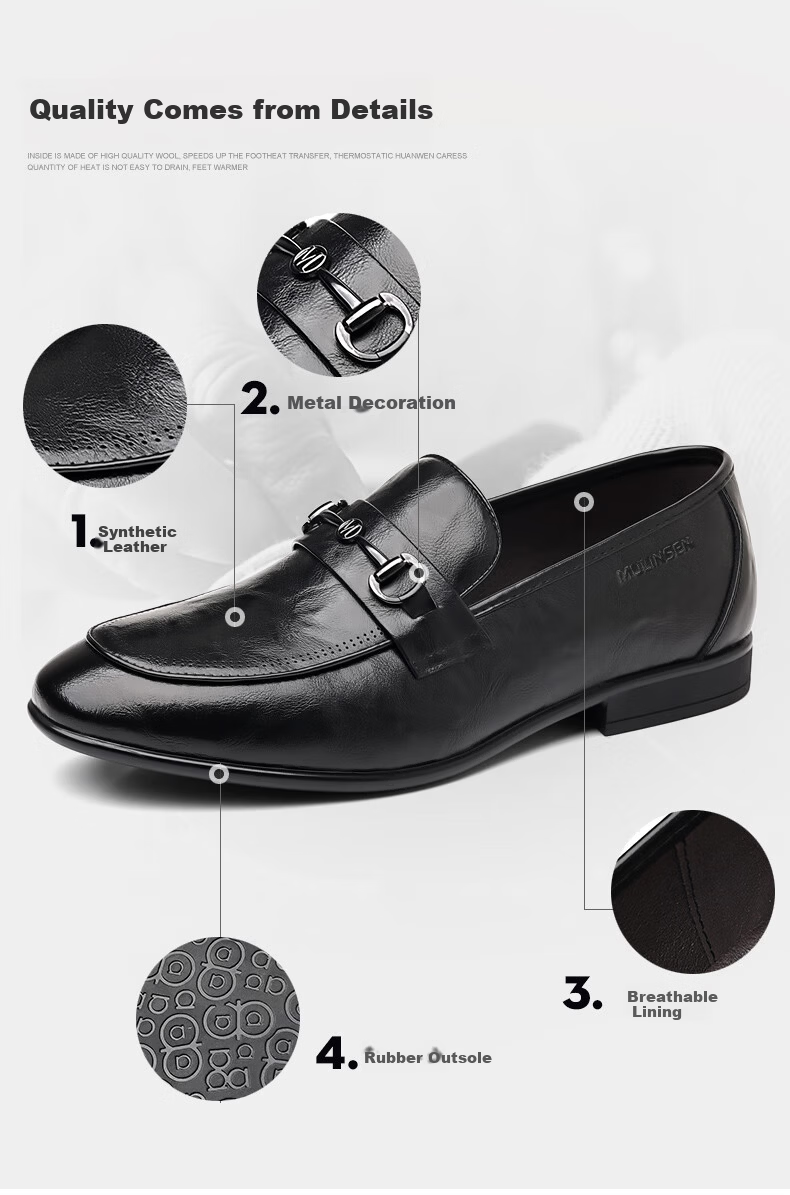 MULINSEN Men's Business Casual Slip-On Loafers Formal Wedding Shoes SHW851050 8